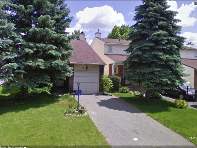 Suburban Ottawa driveway perfect for a mini bin placement